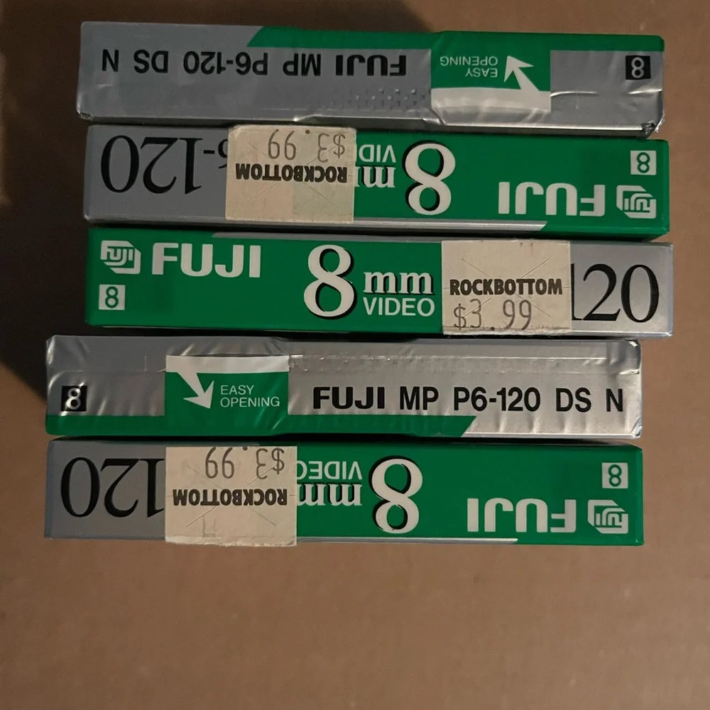 Fujifilm lot of 5 8mm video P6-120 new sealed